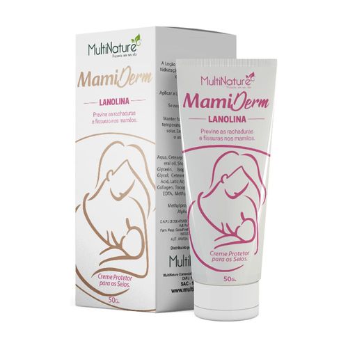 Creme Protetor para Seios Mamiderm Lanolina Multinature 50g