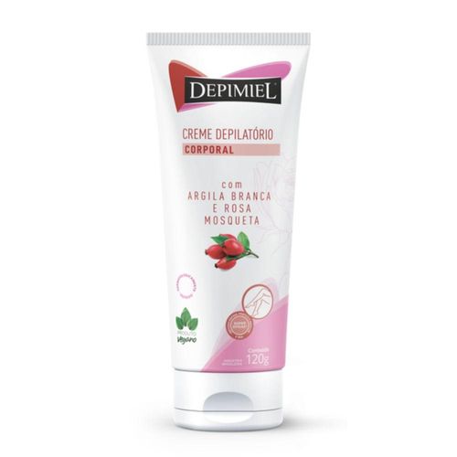 Creme Depilatório Corporal Depimiel com Argila Branca e Rosa Mosqueta 120g