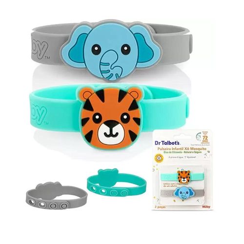 Pulseira Infantil Xô Mosquito Dr. Talbots Nûby com 2 Unidades