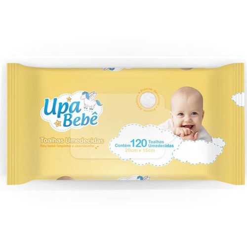 Toalhas Umedecidas Upa Bebê com 120 Unidades