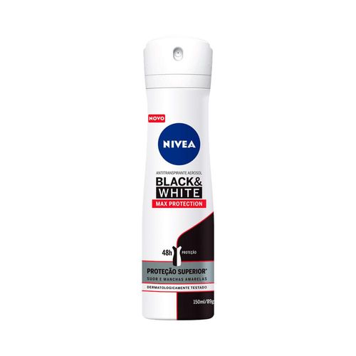 Desodorante Antitranspirante Aerosol Black & White Máxima Proteção Nivea 150ml