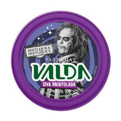 Pastilhas Valda Beetlejuice Uva 50g
