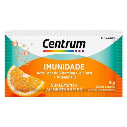 Centrum Imunidade Vitaminas C, D e Zinco Sabor Laranja Pó Efervescente Sachê 5g