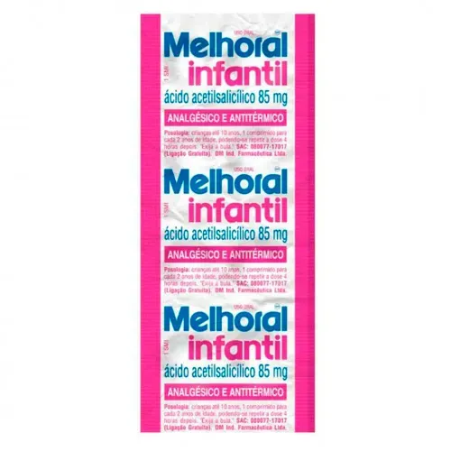 Melhoral Infantil 85mg com 8 Comprimidos