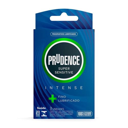 Preservativos Prudence Super Sensitive Intense com 3 Unidades