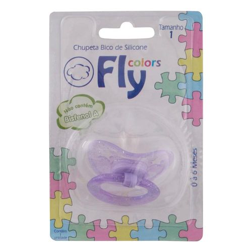 Fly Chupeta Silicone Plus Estrela Mini Ortosil 166 com 1 Unidade