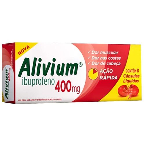 Alivium 400mg com 8 Cápsulas