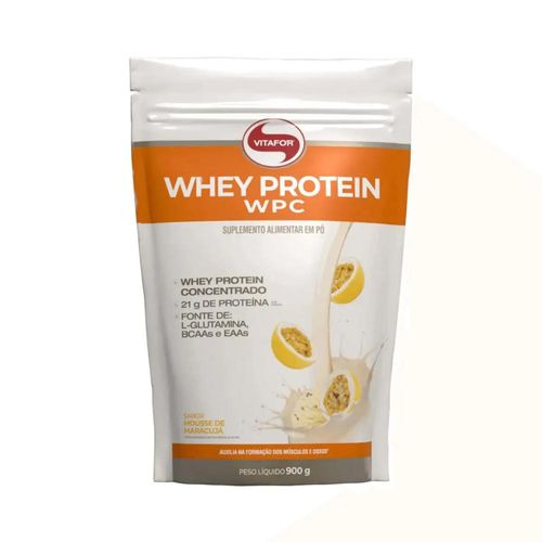 Whey Protein Vitafor WPC Mousse de Maracujá Refil 900g
