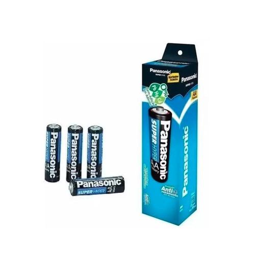 Pilhas Alcalinas AA Super Hyper Panasonic com 4 Unidades