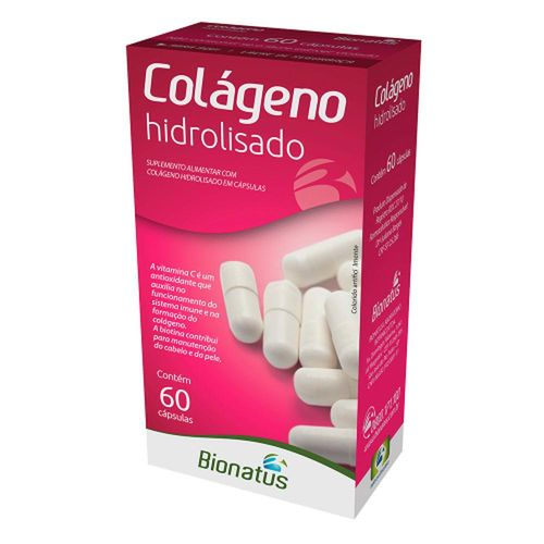 Gelatina Colágeno Bionatus Laboratório Botânico com 60 Cápsulas