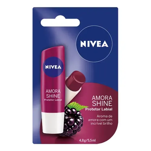 Hidratante Labial Nivea Amora Shine Hidratação Profunda 4,8g