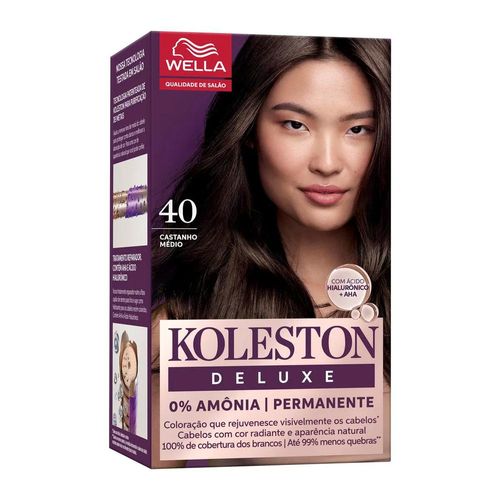 Coloração Permanente Koleston Deluxe Castanho Médio 4.0 com 1 Unidade
