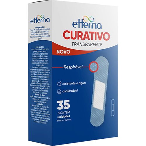 Curativos Transparentes Etterna com 35 Unidades
