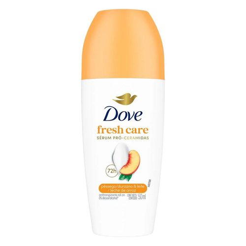 Desodorante Antitranspirante Roll-On Fresh Care Pêssego e Leite de Arroz 72h Dove 50ml