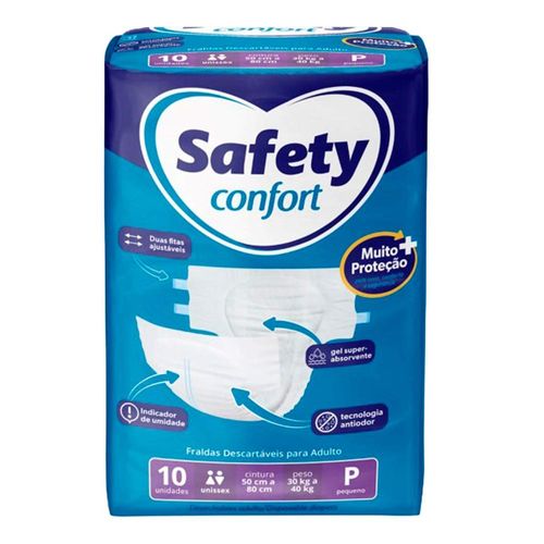Fralda Geriátrica Safety Confort P com 10 Unidades