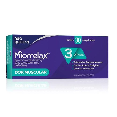 Miorrelax 300mg + 35mg + 50mg com 30 Comprimidos
